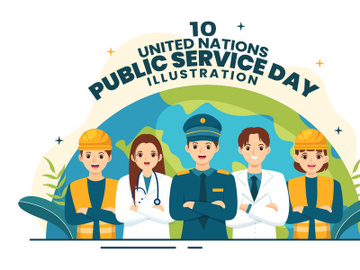 10 United Nations Public Service Day Illustration preview picture