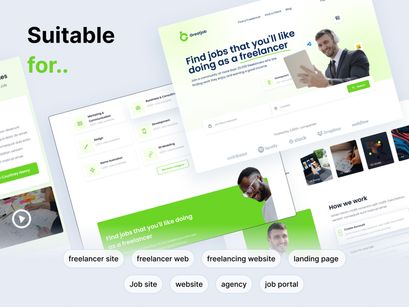 Greatjob - Freelance Landing Page UI Kit