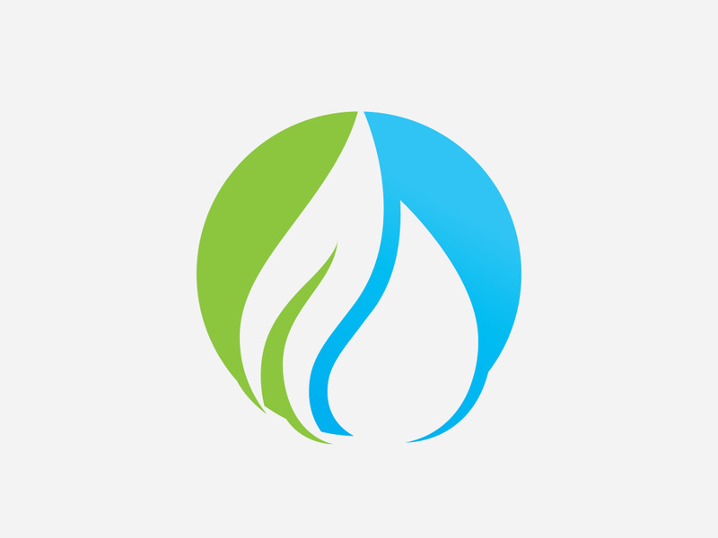 water drop nature Logo Template vector illustration design