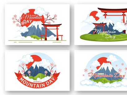 14 Mountain Day in Japan Illustration