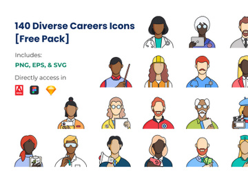 100 Career Icons [Free Download] preview picture