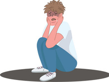 Person having a panic attack