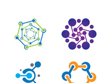 Molecule symbol logo template vector illustration design