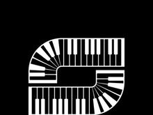Keyboard piano vector Musical instrument illustration design template