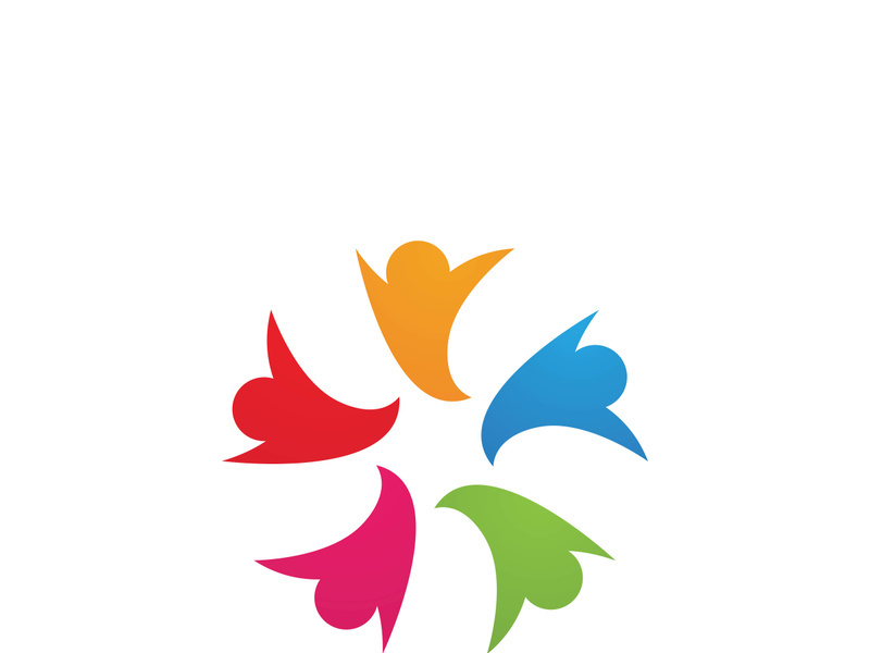 Community people logo network and social icon design template
