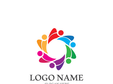 people group and community logo icon illustration design vector preview picture