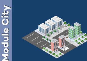 Isometric set of city blocks
