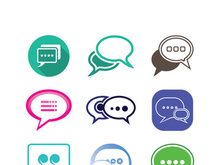 message bubble logo and symbol speech icon illustration