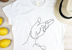 Abstract Human Hand One line drawing art singulart aesthetic simple
