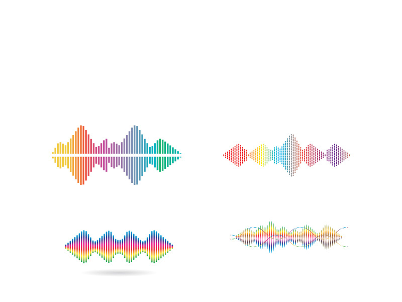 Sound waves set vector illustration icon design