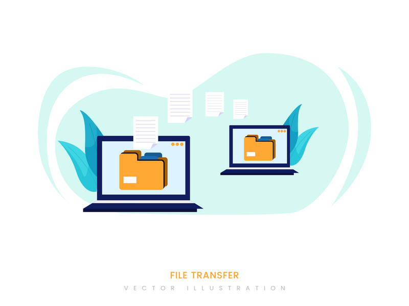 File transfer vector illustration