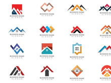 Home building outline logo set