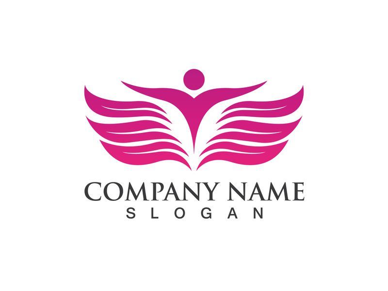 People yoga health in lotus flower logo