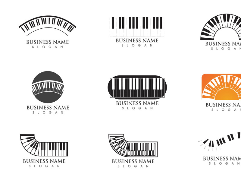 Piano Vector Logo icon