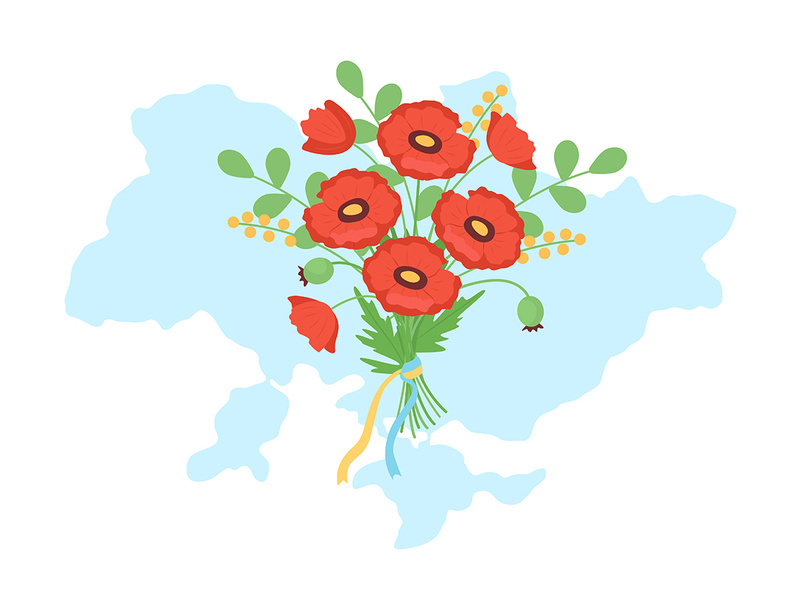 Memorial day in Ukraine vector isolated illustration
