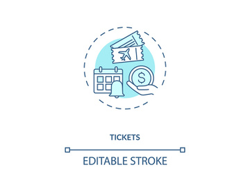 Tickets concept icon preview picture