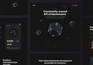 Onix Blockchain Landing Page UI Design Kit