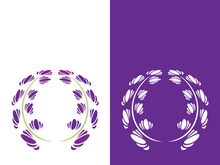 Fresh lavender flower logo vector flat design