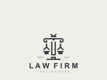 Law firm Logo lawyer office Simple Design inspiration symbol template