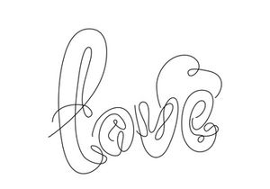 Heart Shaped Hands One Continuous Line Drawing
