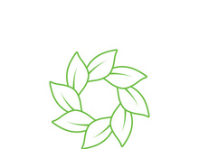 leaf logo green ecology nature element vector image