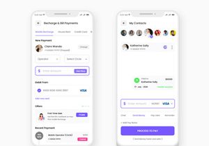 Recharge and Money Transfer Mobile App UI Kit
