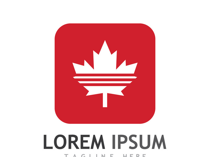 Canadian maple leaf logo design with a creative idea.