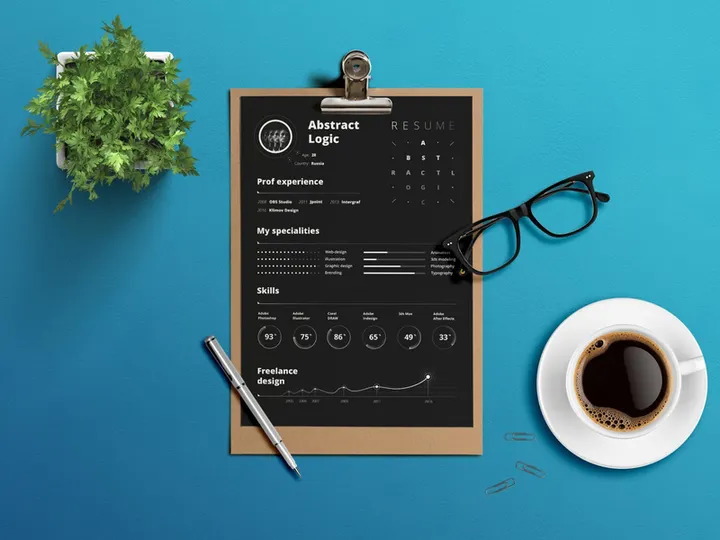 Free Creative Black Resume Template