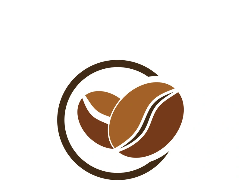 Coffee bean icon vector illustration template