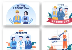 17 Happy Labor Day Illustration