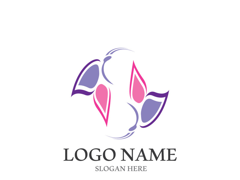 Butterfly logo icon vector design illustration