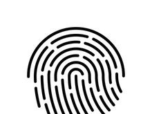 Digital fingerprint vector illustration logo icon