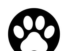 Minimal Dog Paw Print Logo