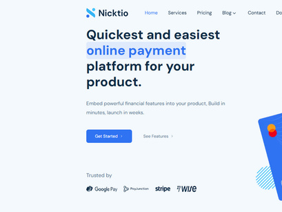 Nicktio NextJS Tailwind Website Template