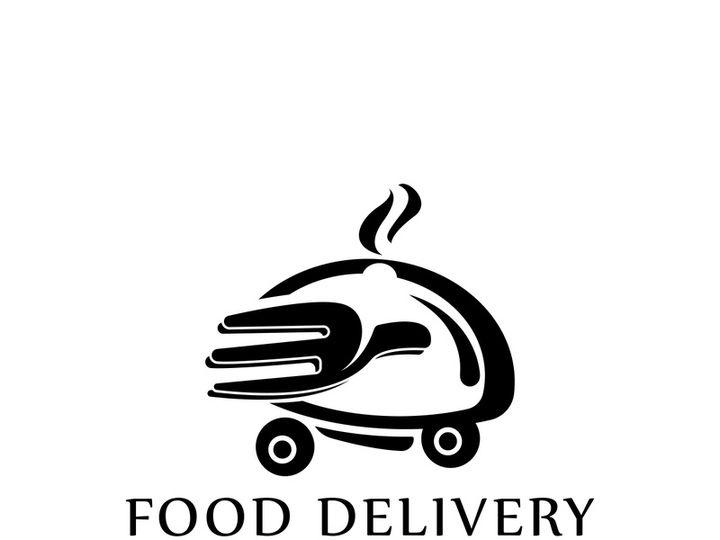 Food delivery catering fast food logo vector icon