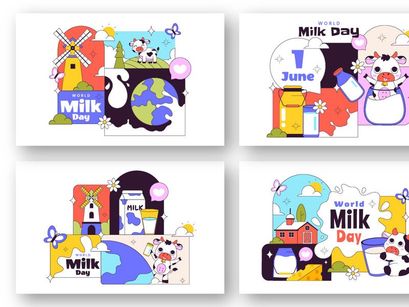 10 World Milk Day Illustration