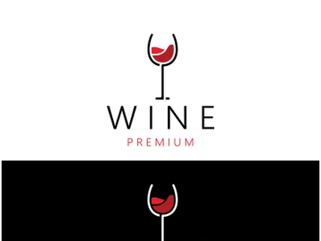 Wine logo with wine glasses and bottles.for night clubs,bars,cafe and wine shops. preview picture