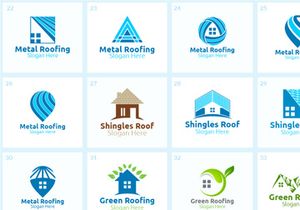 55+ Real Estate Roofing Logo Bundle