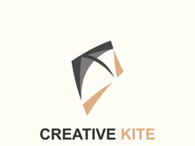 Kite logo design, flying paper kite Flat illustration vector company template