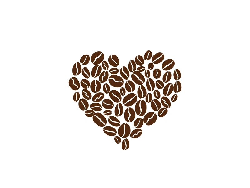 Coffee bean icon illustration