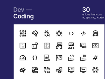 Coding icons preview picture