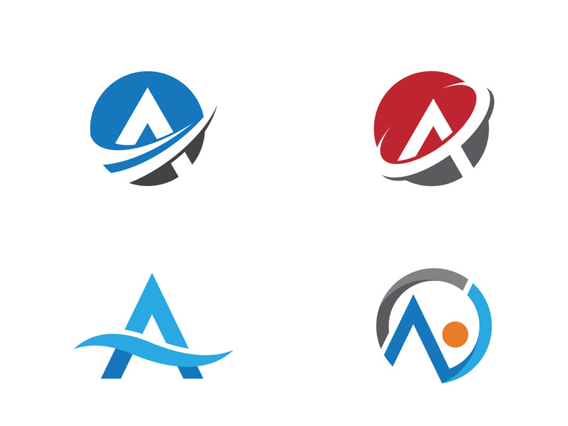 A Letter icon Logo illustration design