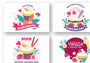 10 National Vanilla Cupcake Day Illustration