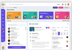 Admin Dashboard View Contact Page Web UI Template