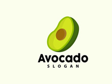 Avocado Logo, Fresh Fruit Vector Symbol Icon Design
