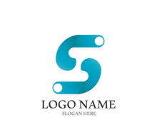 S letter creative icon logo design elegant vector illustration