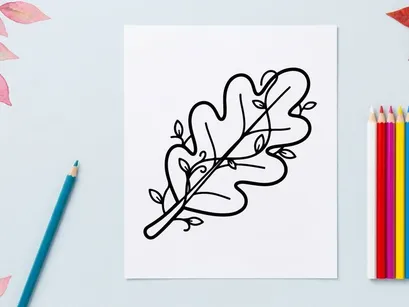 Arte vetorial minimalista de uma folha. Ilustração botânica elegante para projetos de design