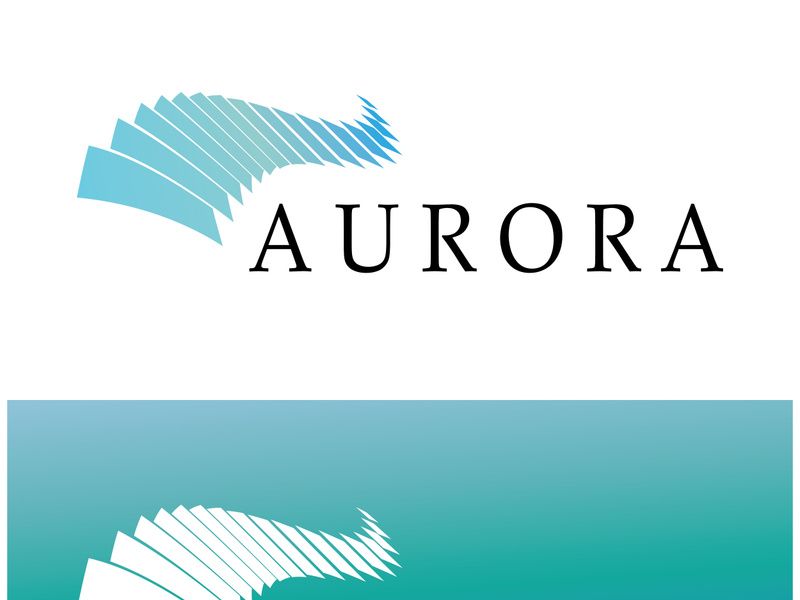 aurora logo design icon illustration vector template