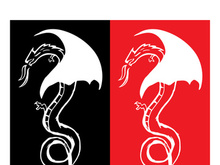 Dragon vector icon illustration design logo template