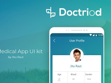 Doctriod Healthcare App free mobile UI kit – Adobe XD preview picture